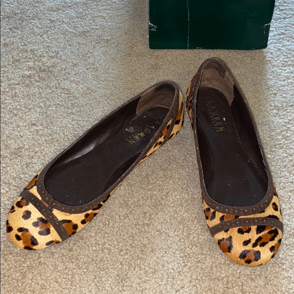 Lauren Ralph Lauren Cheetah Print Flats
